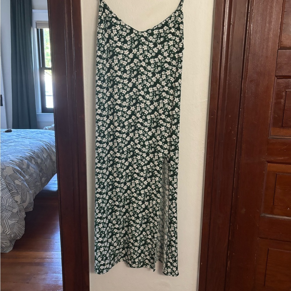 Reformation Crimini Dress in Green floral